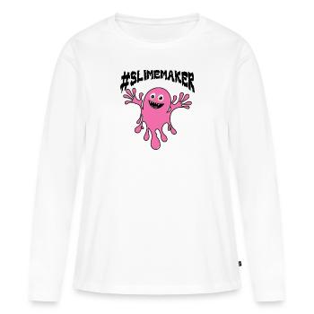 Slime Nerd Lunettes mignonnes adorables pour - T-shirt manches longues Premium bio Femme - blanc - Devant - Julia (174cm)