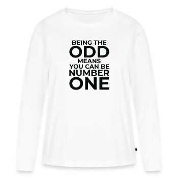 Math Odd Number Mathematics Smart Inspirational - Women's Premium Organic Long Sleeve Shirt - white - Front - Julia (174cm)