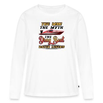Drag Boat Racing Racer Speed Boat Driver Legend - Women's Premium Organic Long Sleeve Shirt - white - Front - Julia (174cm)