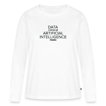 Machine de progrès de l’intelligence artificielle - T-shirt manches longues Premium bio Femme - blanc - Devant - Julia (174cm)