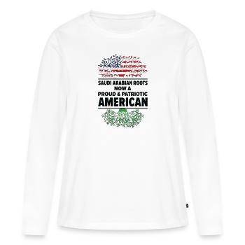 Geborener Saudi-Araber Saudi-Arabien Amerikaner - Frauen Premium Bio Langarmshirt - Weiß - Vorne - Julia (174cm)