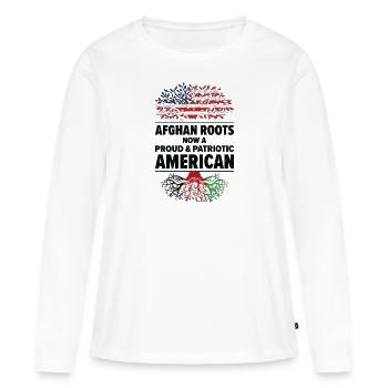 Né en Afghanistan Afghanistan Américains USA - T-shirt manches longues Premium bio Femme - blanc - Devant - Julia (174cm)