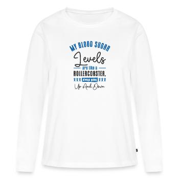 Diabetic Pancreas Diabetes Awareness - Women's Premium Organic Long Sleeve Shirt - white - Front - Julia (174cm)