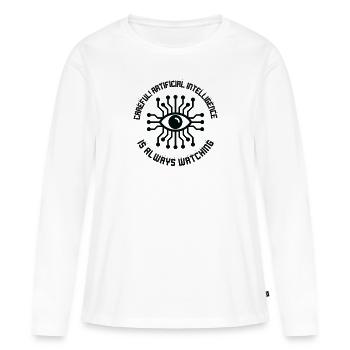 Künstliche Intelligenz Programmierung - Frauen Premium Bio Langarmshirt - Weiß - Vorne - Julia (174cm)