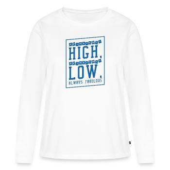 Pancréas diabétique - T-shirt manches longues Premium bio Femme - blanc - Devant - Julia (174cm)