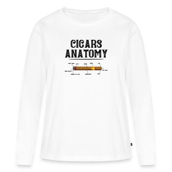 Fumeurs de cigares Fumeurs de cigares - T-shirt manches longues Premium bio Femme - blanc - Devant - Julia (174cm)