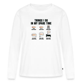 Fumeurs de cigares Fumeurs de cigares - T-shirt manches longues Premium bio Femme - blanc - Devant - Julia (174cm)