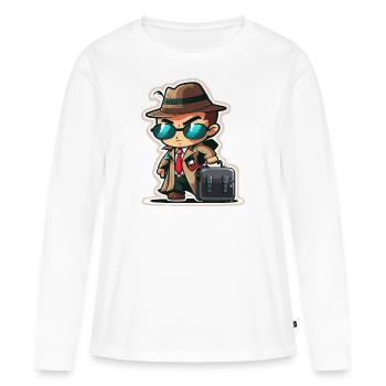 Très secret - T-shirt manches longues Premium bio Femme - blanc - Devant - Julia (174cm)