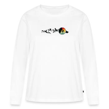 Bergsteigen Felsklettern Bergsteigen - Frauen Premium Bio Langarmshirt - Weiß - Vorne - Julia (174cm)