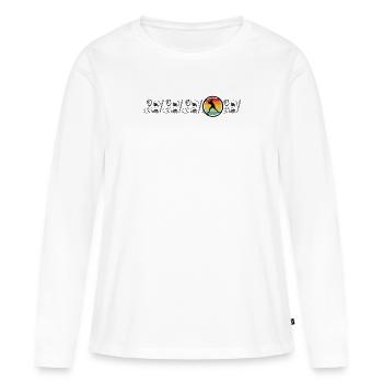 Baseball Pichet Softball Receveur Baseball - T-shirt manches longues Premium bio Femme - blanc - Devant - Julia (174cm)