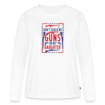 Guns 2nd Amendment Second Amendment Pro Gun Lover - Women's Premium Organic Long Sleeve Shirt - white - Front - Julia (174cm)