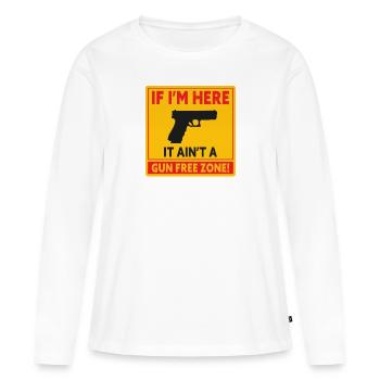 Amateur d’armes à feu 2e amendement pour le contrôle des armes à feu - T-shirt manches longues Premium bio Femme - blanc - Devant - Julia (174cm)