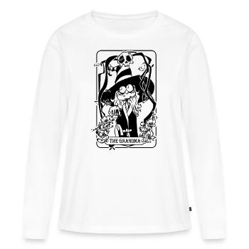 The Grandma Funny Gothic Tarot Cards - Women's Premium Organic Long Sleeve Shirt - white - Front - Julia (174cm)