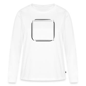 Cadre décoratif Cadre photo Modèle de cadre photo - T-shirt manches longues Premium bio Femme - blanc - Devant - Julia (174cm)