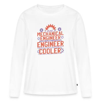 Mechanical engineering mechanical engineer gentlemen - Women's Premium Organic Long Sleeve Shirt - white - Front - Julia (174cm)