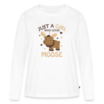 élan - T-shirt manches longues Premium bio Femme - blanc - Devant - Julia (174cm)