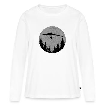 Deltaplane - T-shirt manches longues Premium bio Femme - blanc - Devant - Julia (174cm)