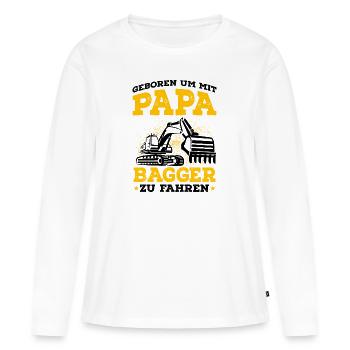 Bagger - Frauen Premium Bio Langarmshirt - Weiß - Vorne - Julia (174cm)