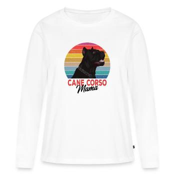Cane Corso - T-shirt manches longues Premium bio Femme - blanc - Devant - Julia (174cm)