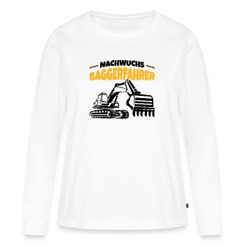 Bagger - Frauen Premium Bio Langarmshirt - Weiß - Vorne - Julia (174cm)