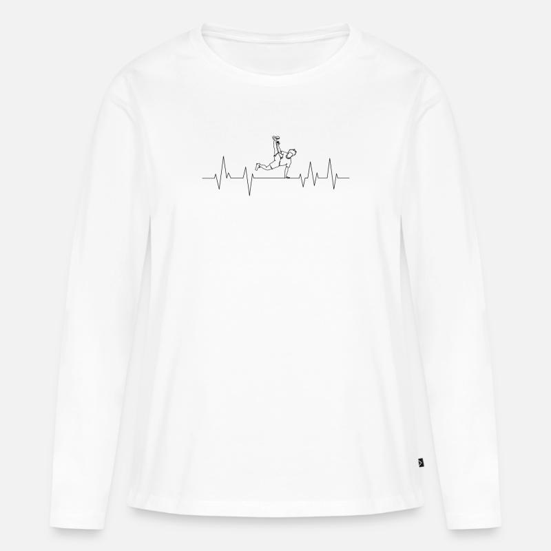 Breakdance - Frauen Premium Bio Langarmshirt - Weiß
