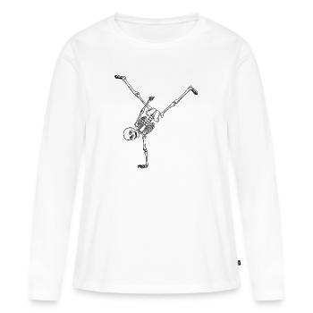 Breakdance - T-shirt manches longues Premium bio Femme - blanc - Devant - Julia (174cm)