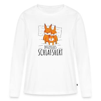 Eichhörnchen - Frauen Premium Bio Langarmshirt - Weiß - Vorne - Julia (174cm)