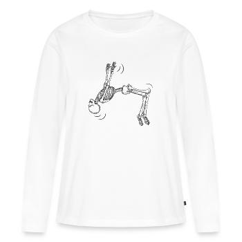 Parkour - T-shirt manches longues Premium bio Femme - blanc - Devant - Julia (174cm)