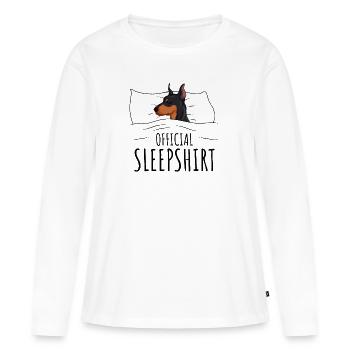 Dobermann - Frauen Premium Bio Langarmshirt - Weiß - Vorne - Julia (174cm)
