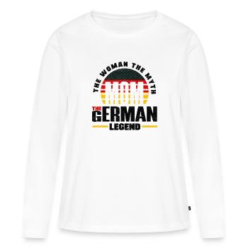 German Germany German Flag Mothers Day - Frauen Premium Bio Langarmshirt - Weiß - Vorne - Julia (174cm)