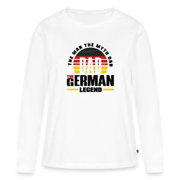 German Germany German Flag Fathers Day - Frauen Premium Bio Langarmshirt - Weiß - Vorne - Julia (174cm)