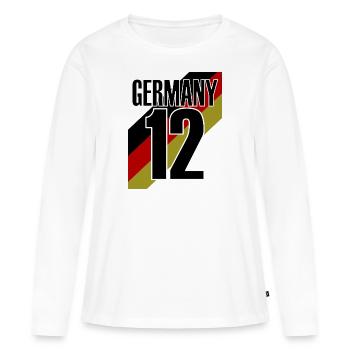 Allemagne wm em fussball - T-shirt manches longues Premium bio Femme - blanc - Devant - Julia (174cm)