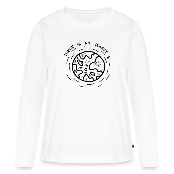 Il n'y a pas de planète B - T-shirt manches longues Premium bio Femme - blanc - Devant - Julia (174cm)