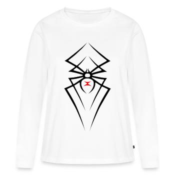 Spider Black Widow Tribal R6Z - Frauen Premium Bio Langarmshirt - Weiß - Vorne - Julia (174cm)