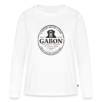 Gabon chimpanzee - Women's Premium Organic Long Sleeve Shirt - white - Front - Julia (174cm)