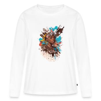 Sweet Lady - Frauen Premium Bio Langarmshirt - Weiß - Vorne - Julia (174cm)