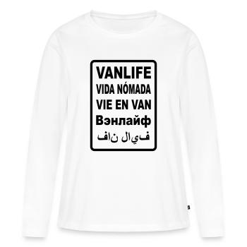 Vanlife International - T-shirt manches longues Premium bio Femme - blanc - Devant - Julia (174cm)