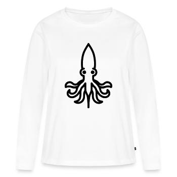 calmar - T-shirt manches longues Premium bio Femme - blanc - Devant - Julia (174cm)