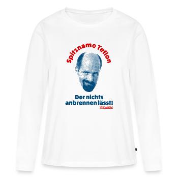Stromberg Spitzname Teflon Mit Spruch - Frauen Premium Bio Langarmshirt - Weiß - Vorne - Julia (174cm)
