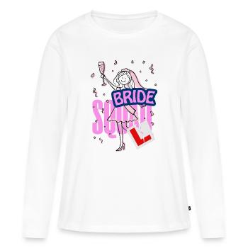 Illustration de confettis de la Bride Squad - T-shirt manches longues Premium bio Femme - blanc - Devant - Julia (174cm)