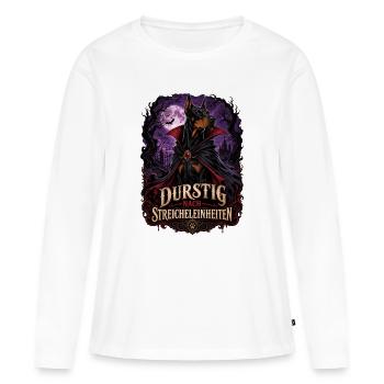 Bluthund - Frauen Premium Bio Langarmshirt - Weiß - Vorne - Julia (174cm)