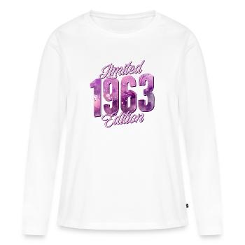 1963 Born birthday woman - Women's Premium Organic Long Sleeve Shirt - white - Front - Julia (174cm)