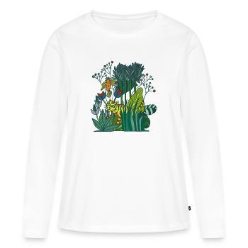 Rousseaus Dschungel - Frauen Premium Bio Langarmshirt - Weiß - Vorne - Julia (174cm)
