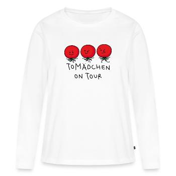 Junggesellinen Tomaten Weiberabend - Frauen Premium Bio Langarmshirt - Weiß - Vorne - Julia (174cm)