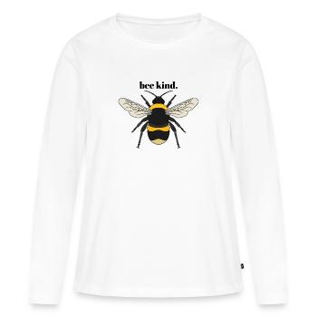 Bee Kind Bumblebee - Women's Premium Organic Long Sleeve Shirt - white - Front - Julia (174cm)
