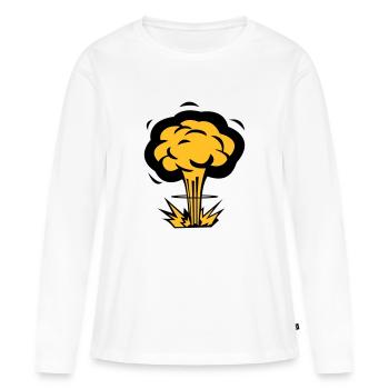 Atompilz - Frauen Premium Bio Langarmshirt - Weiß - Vorne - Julia (174cm)