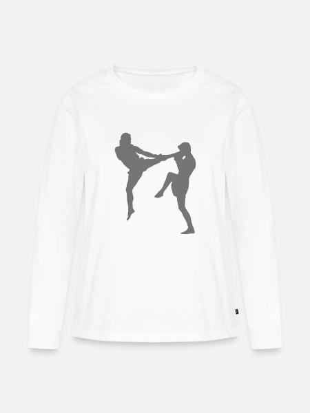 martial art - Frauen Premium Bio Langarmshirt - Weiß