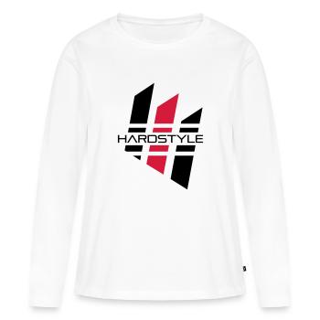hardstyle_04 - T-shirt manches longues Premium bio Femme - blanc - Devant - Julia (174cm)