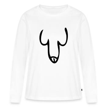 Penis - Frauen Premium Bio Langarmshirt - Weiß - Vorne - Julia (174cm)
