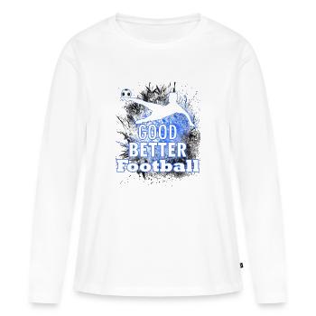 football match - Women's Premium Organic Long Sleeve Shirt - white - Front - Julia (174cm)